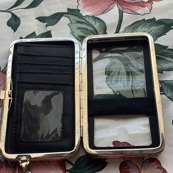 Wallet or Credit card carrier wristlet gold sparkle 💖 - Picture 3 of 4